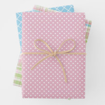 Shabby Chic Blue Pink Green Stripes Pattern