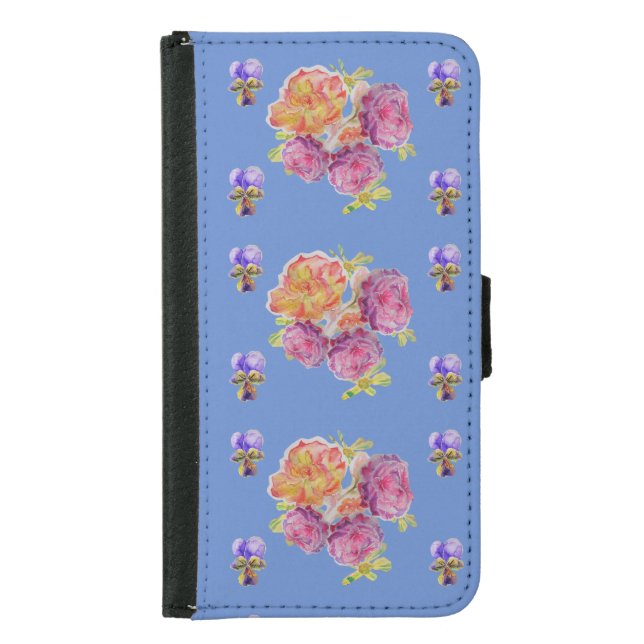 Shabby Chic Blue Rose Floral Roses I Phone Case (Front)