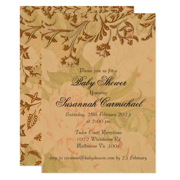 boho chic baby shower invitations