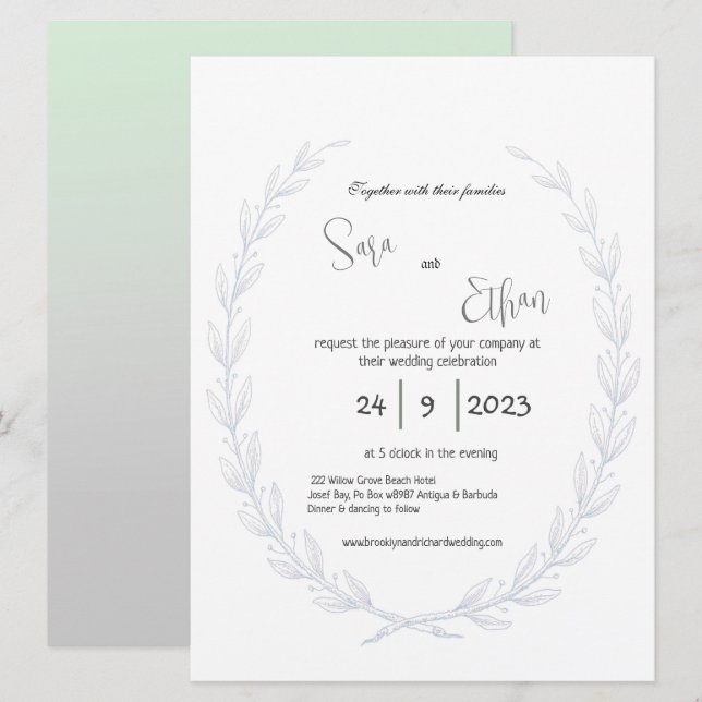 Shabby Chic Botanical, WildFlower, Romantic  (Front/Back)