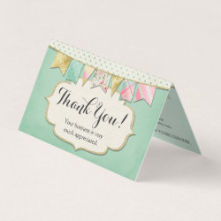 Shabby Chic Boutique Bunting in Pink Thank You