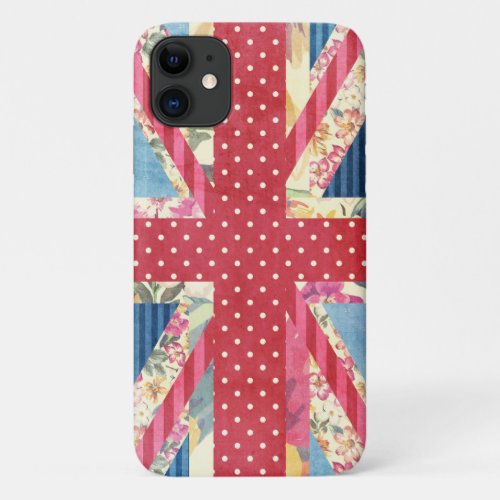 Shabby Chic  British Flag iPhone 11 Case