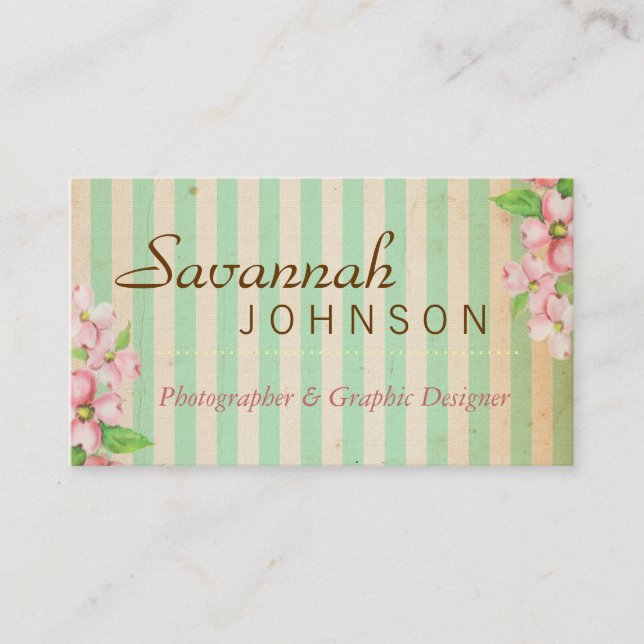 Shabby Chic Business Cards (Front)