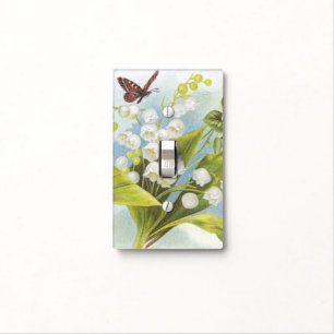 Shabby Chic Butterfly, Roses & Lily of the Valley Light Switch Cover