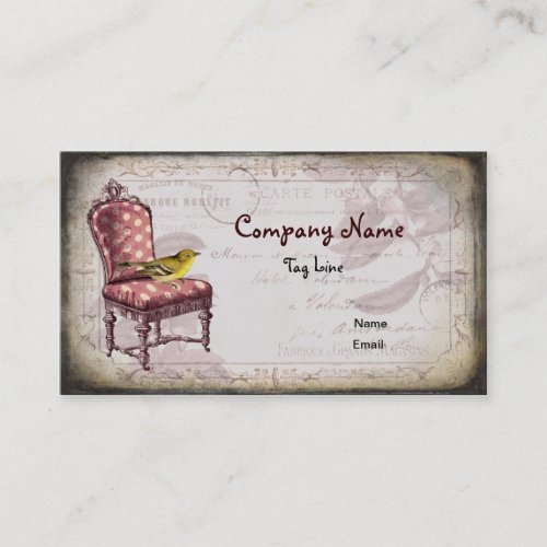 Shabby Chic Chair Business Card