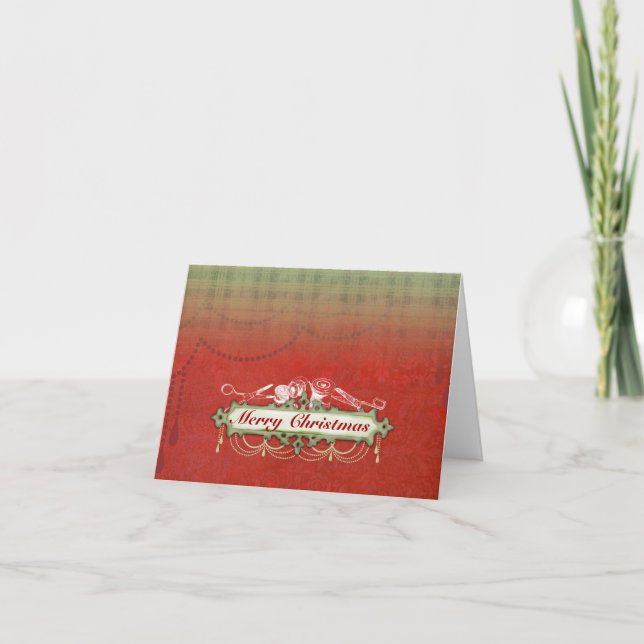 Shabby chic chandelier Christmas holiday sewing (Front)