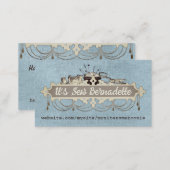 Shabby chic chandelier sewing scissors biz cards (Front/Back)