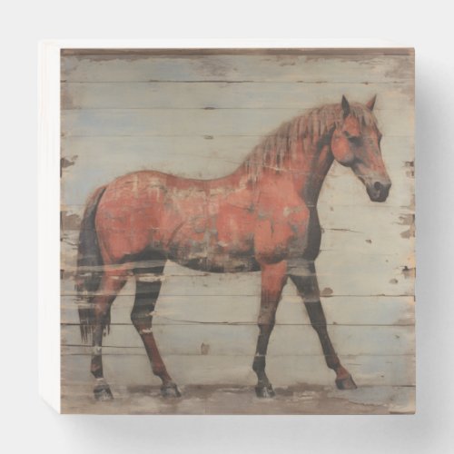 Shabby Chic Chestnut Mare Wooden Box Sign
