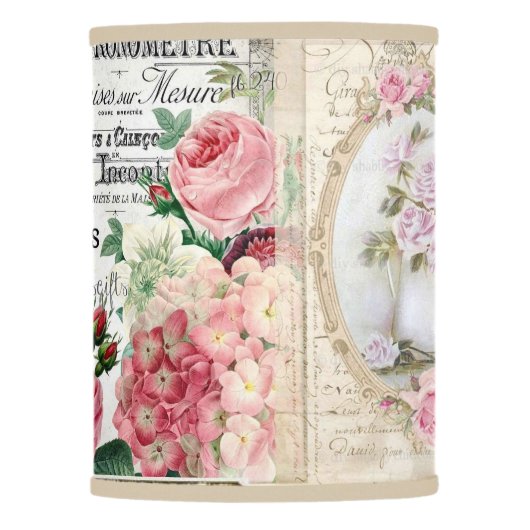 Shabby chic collage,country victorian,decoupage, b lamp shade (Front)