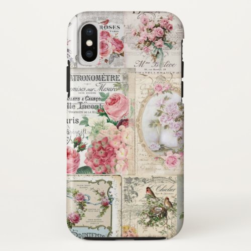 Shabby chic collagecountry victoriandecoupagemo iPhone x case