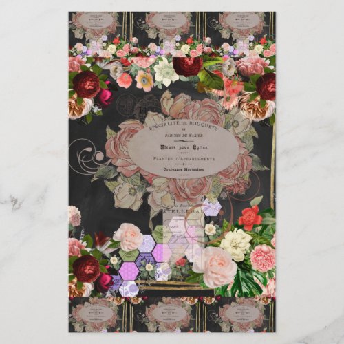Shabby chic collage French chiccountry rusticfl Stationery