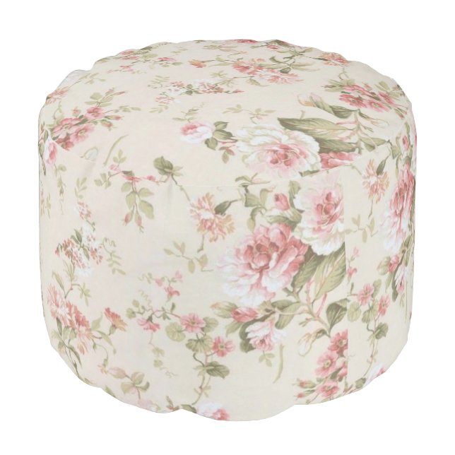 Shabby Chic Collage Series Design 15  Pouf (Angled Front)
