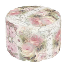 Shabby Chic Collage Series Design 1 Pouf