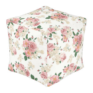Shabby Chic Collage Series Design 2 Pouf