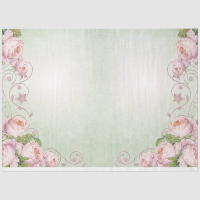 Shabby Chic Collage Series Design 6 Tissue Paper (Front)