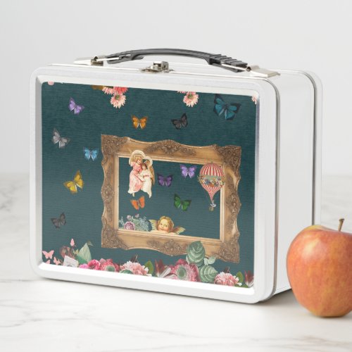 Shabby Chic collagevintagecollagevictorianshab Metal Lunch Box