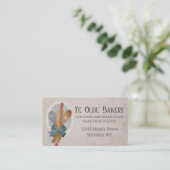 shabby chic cooking baking utensils business card (Standing Front)