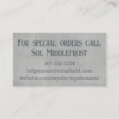 shabby chic cooking baking utensils business card (Back)