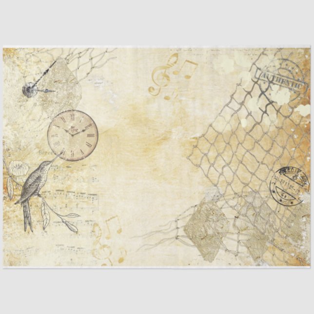 Shabby Chic Cream Series Design 2 Tissue Paper (Front)