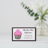 Shabby Chic Cupcake Business Cards (Standing Front)