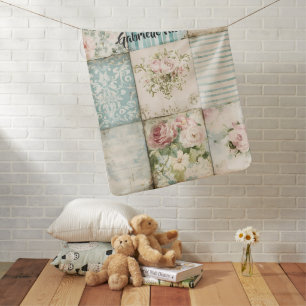 Shabby Chic Custom Baby Photos Blanket