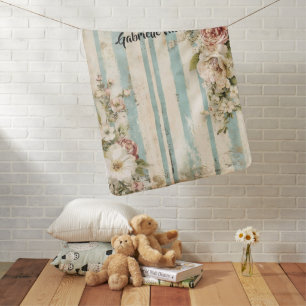 Shabby Chic Custom Baby Photos Blanket