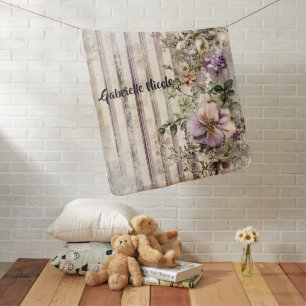 Shabby Chic Custom Baby Photos Blanket