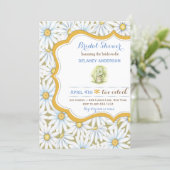 Shabby Chic Daisy Floral Bridal Shower Invitation (Standing Front)