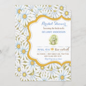 Shabby Chic Daisy Floral Bridal Shower Invitation (Front/Back)
