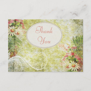 Shabby Chic Daisy & Wildflowers Thank You