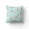 Shabby chic decor floral throw pillow pink mint
