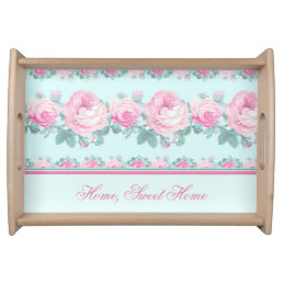 Shabby chic decor personalized serving tray