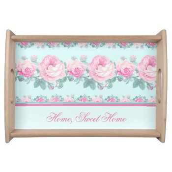 Shabby Chic Decor Personalized Serving Tray by DecorativeHome at Zazzle