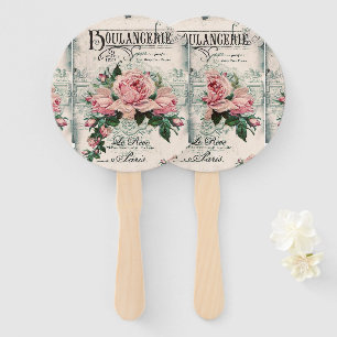 shabby chic, decoupage, victorian, french chic, pa hand fan