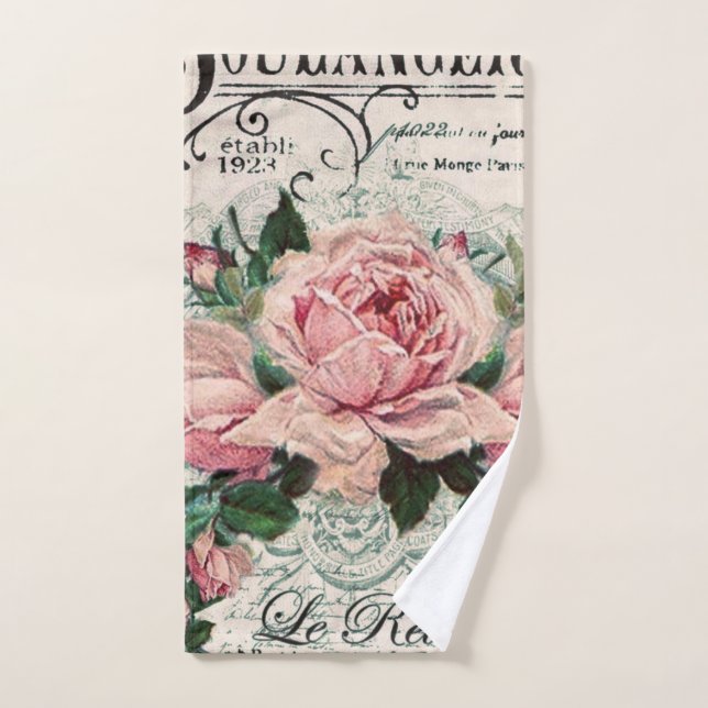 shabby chic, decoupage, victorian, french chic, pa hand towel  (Hand Towel)