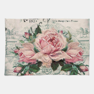 shabby chic, decoupage, victorian, french chic, pa kitchen towel