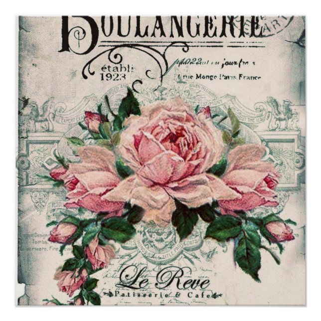 shabby chic, decoupage, victorian, french chic, pa poster (Front)