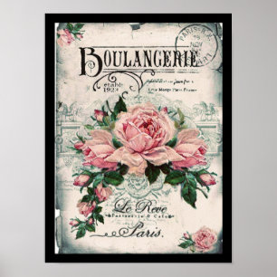 shabby chic, decoupage, victorian, french chic, pa poster