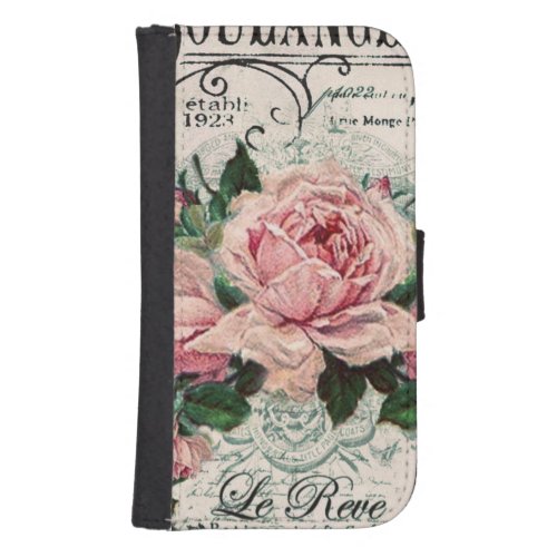 shabby chic decoupage victorian french chic pa galaxy s4 wallet case