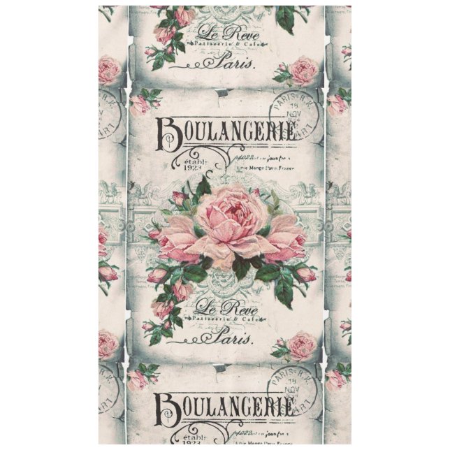 shabby chic, decoupage, victorian, french chic, pa tablecloth (Front)