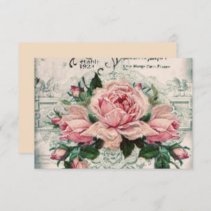 shabby chic, decoupage, victorian, french chic, pa thank you card