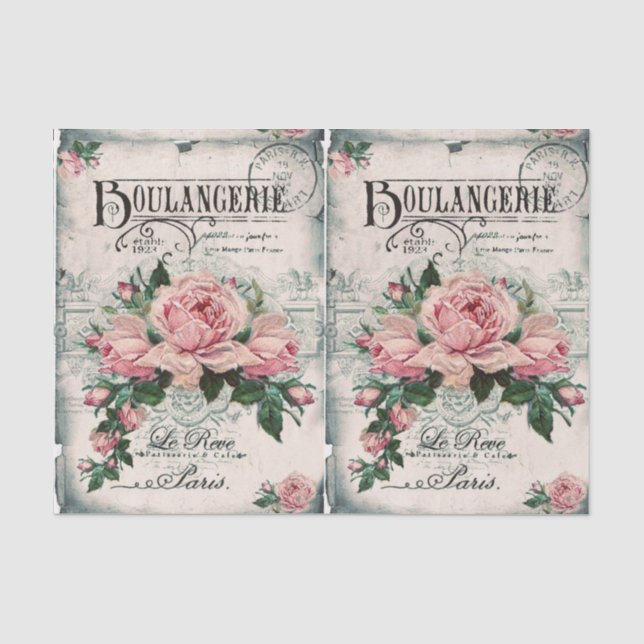 shabby chic, decoupage, victorian, french chic, pa tissue paper (Front)