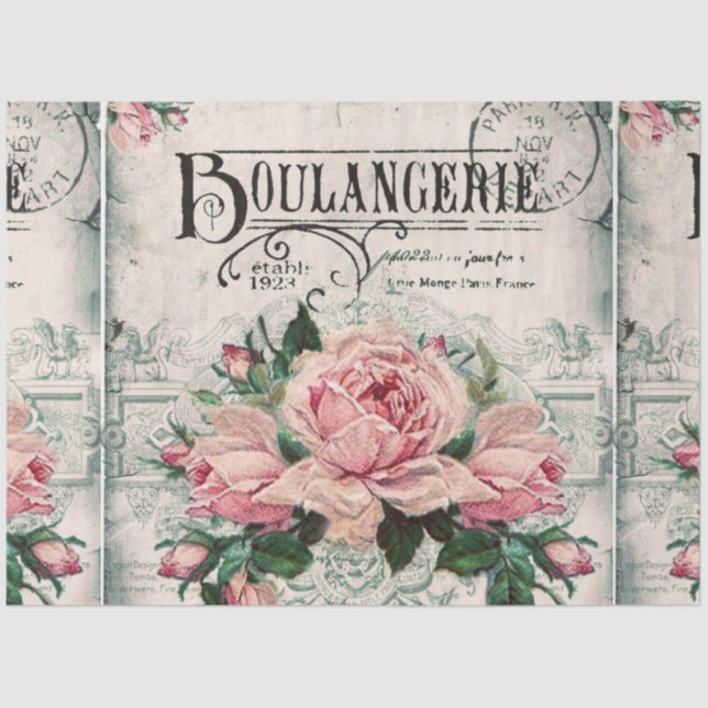 shabby chic, decoupage, victorian, french chic, pa tissue paper (Front)