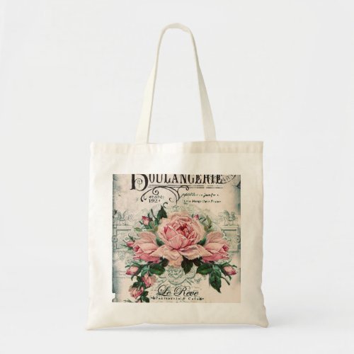 shabby chic decoupage victorian french chic pa tote bag