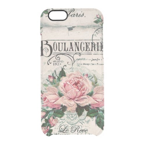 shabby chic decoupage victorian french chic pa clear iPhone 66S case