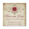 Shabby Chic | Deep Red Grunge Rose Save the Date