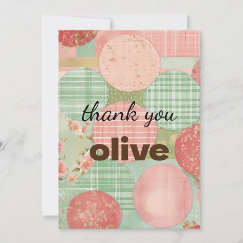 Shabby Chic Dreamy Mist Thank You Card  Holiday 