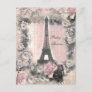 Shabby Chic Eiffel Tower & Roses Baby Shower Invitation