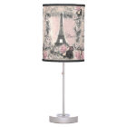 Shabby Chic Eiffel Tower & Roses in Pink & Black