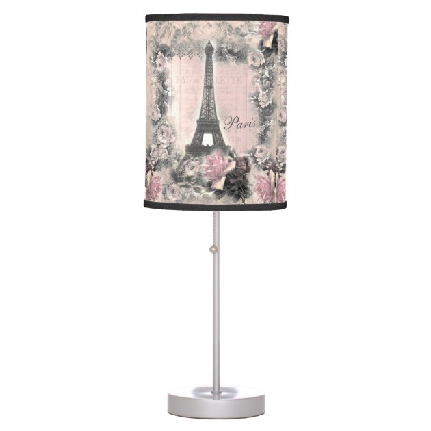 pink and black lampshade